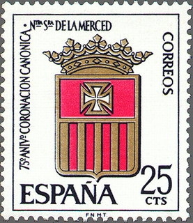 z vendido ESPAÑA 1963 1521 Sello Nuevo Coronación Ntra. Sra. De la Merced Escudo de la Orden c/charnela Espana Spain Espagne Spagna Spanje Spanien 